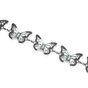 Tamsy Silvertone Butterfly Design Concho Belt