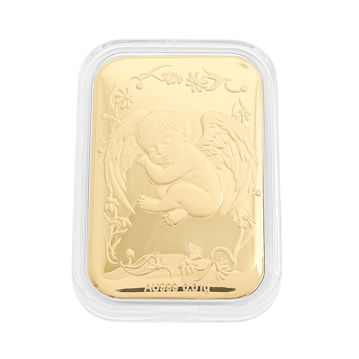 24K Yellow Gold Sleeping Angel Emboss Sheet 10mg image number 0