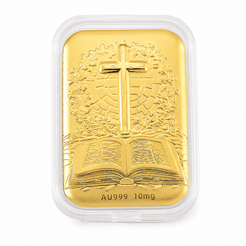 Bible & Cross 24k Gold Embossed Sheet 10mg