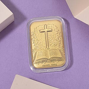 Doorbuster 24K Golden Faith Line Bible and Cross Embossed Sheet 10mg