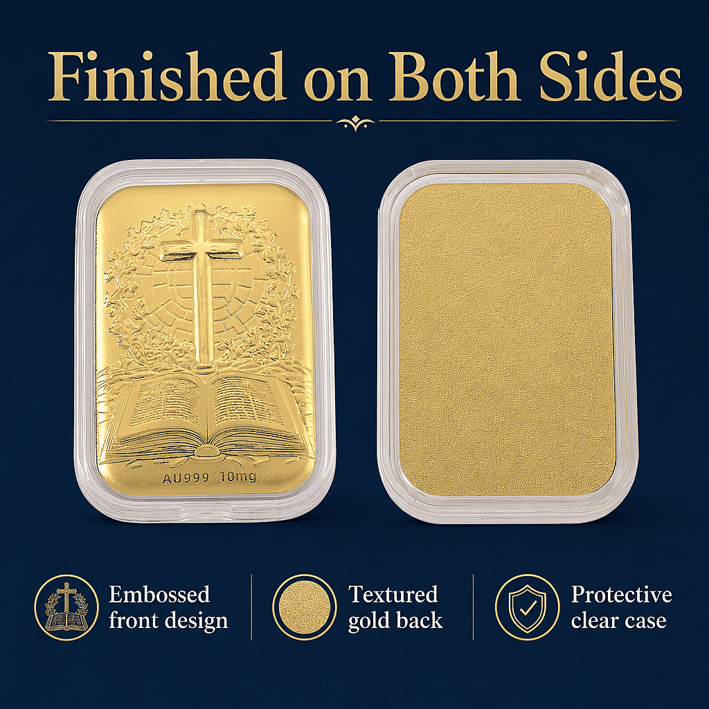 Bible & Cross 24k Gold Embossed Sheet 10mg