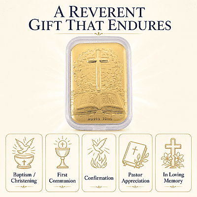 Bible & Cross 24k Gold Embossed Sheet 10mg