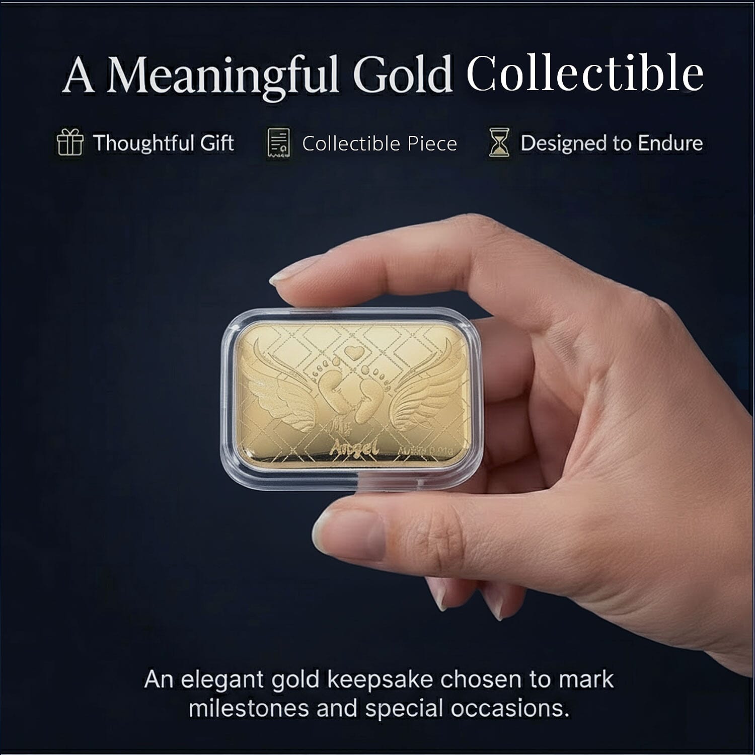 Baby Foot Angel Wings 24k Gold Embossed Sheet 10mg