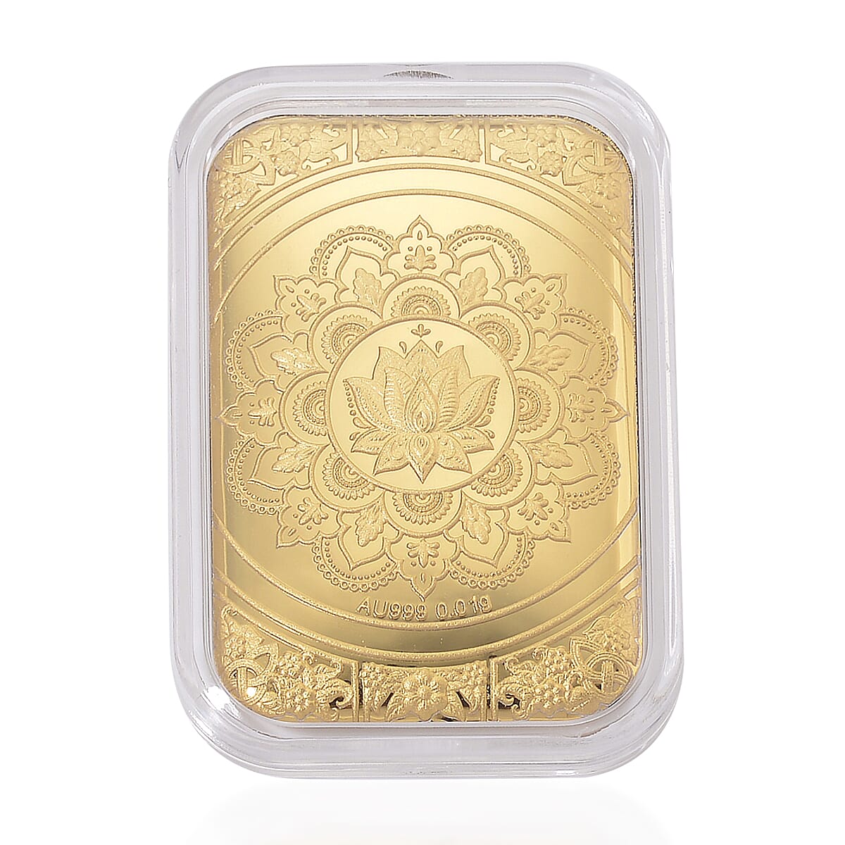 24K Yellow Gold Lotus Mandala Art Embossed Sheet 10mg image number 0