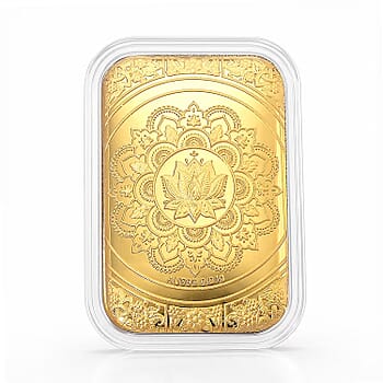 24K Yellow Gold Lotus Mandala Art Embossed Sheet 10mg - Product card gallery slide 1 (10178218819897)