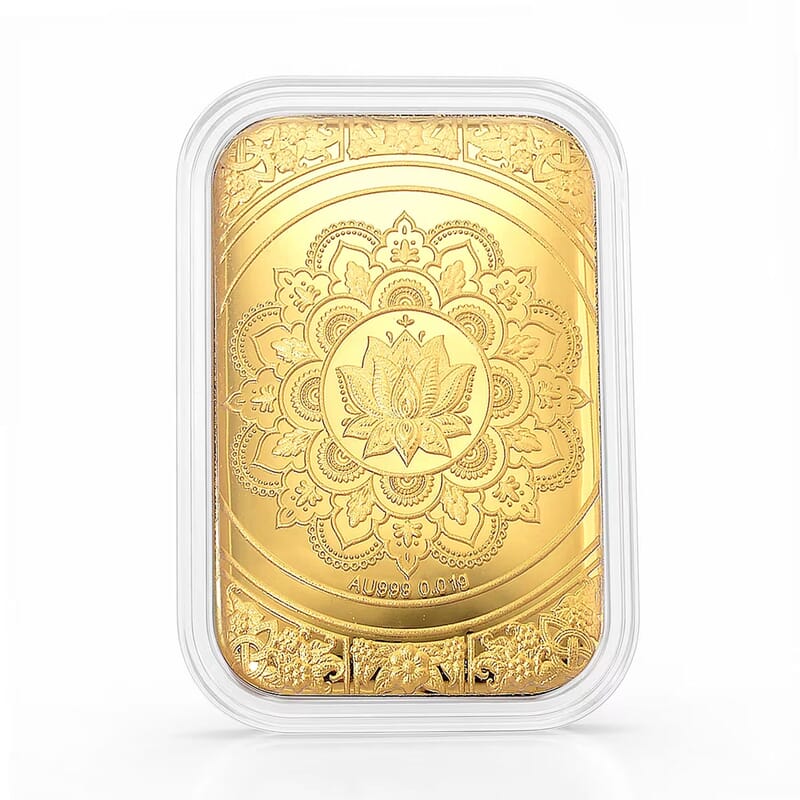 Lotus Mandala 24k Gold Embossed Sheet 10mg