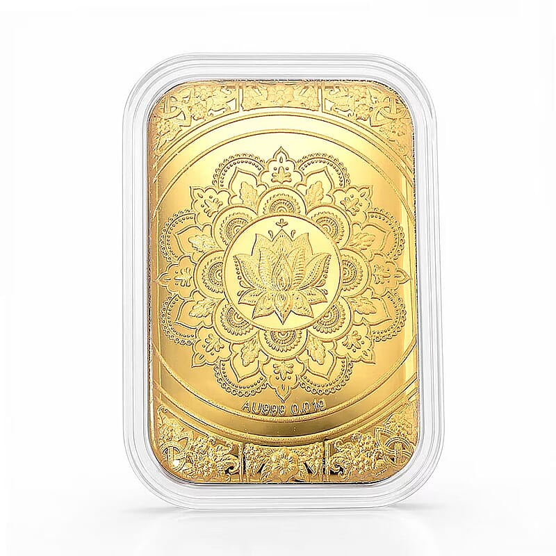 Lotus Mandala 24k Gold Embossed Sheet 10mg