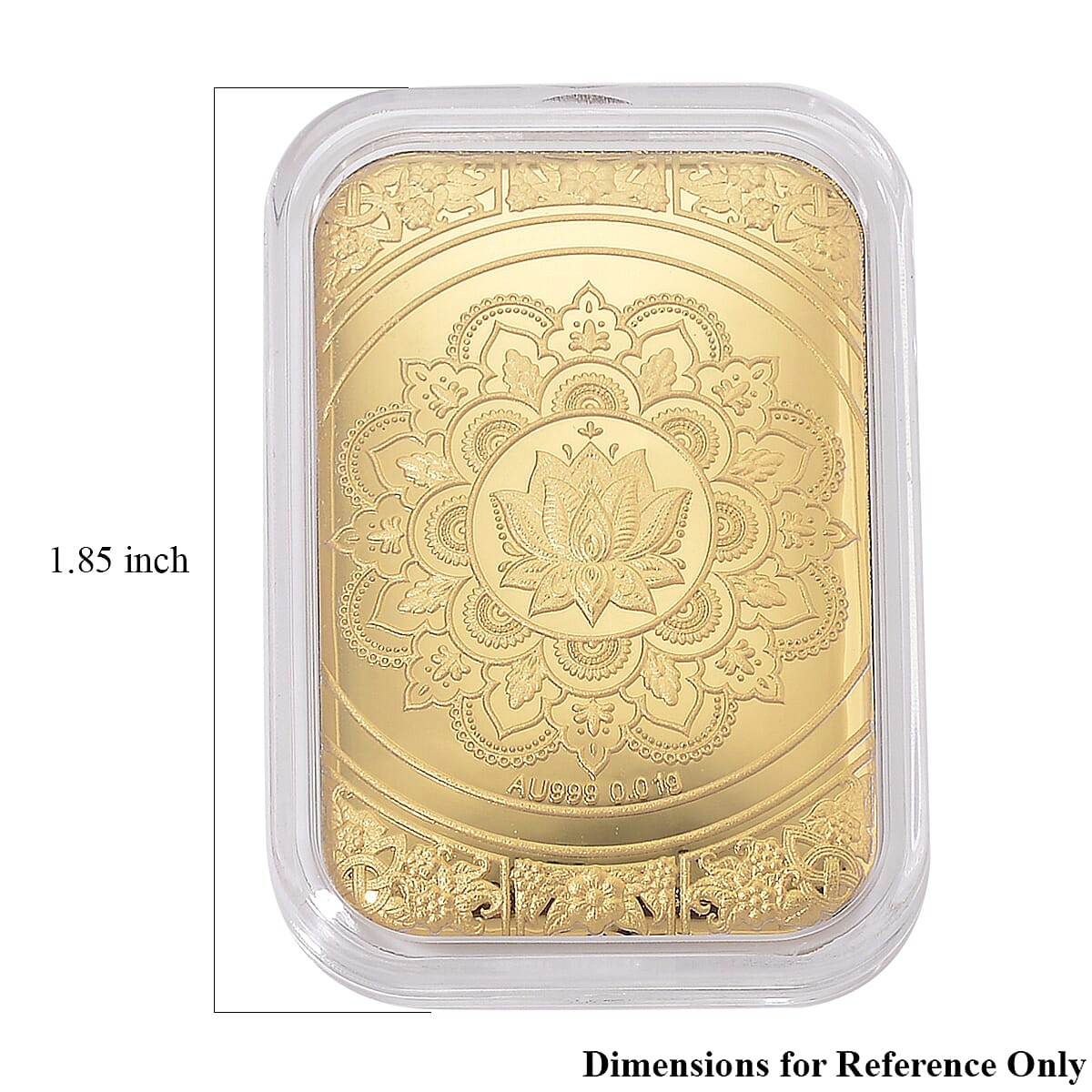 24K Yellow Gold Lotus Mandala Art Embossed Sheet 10mg image number 4