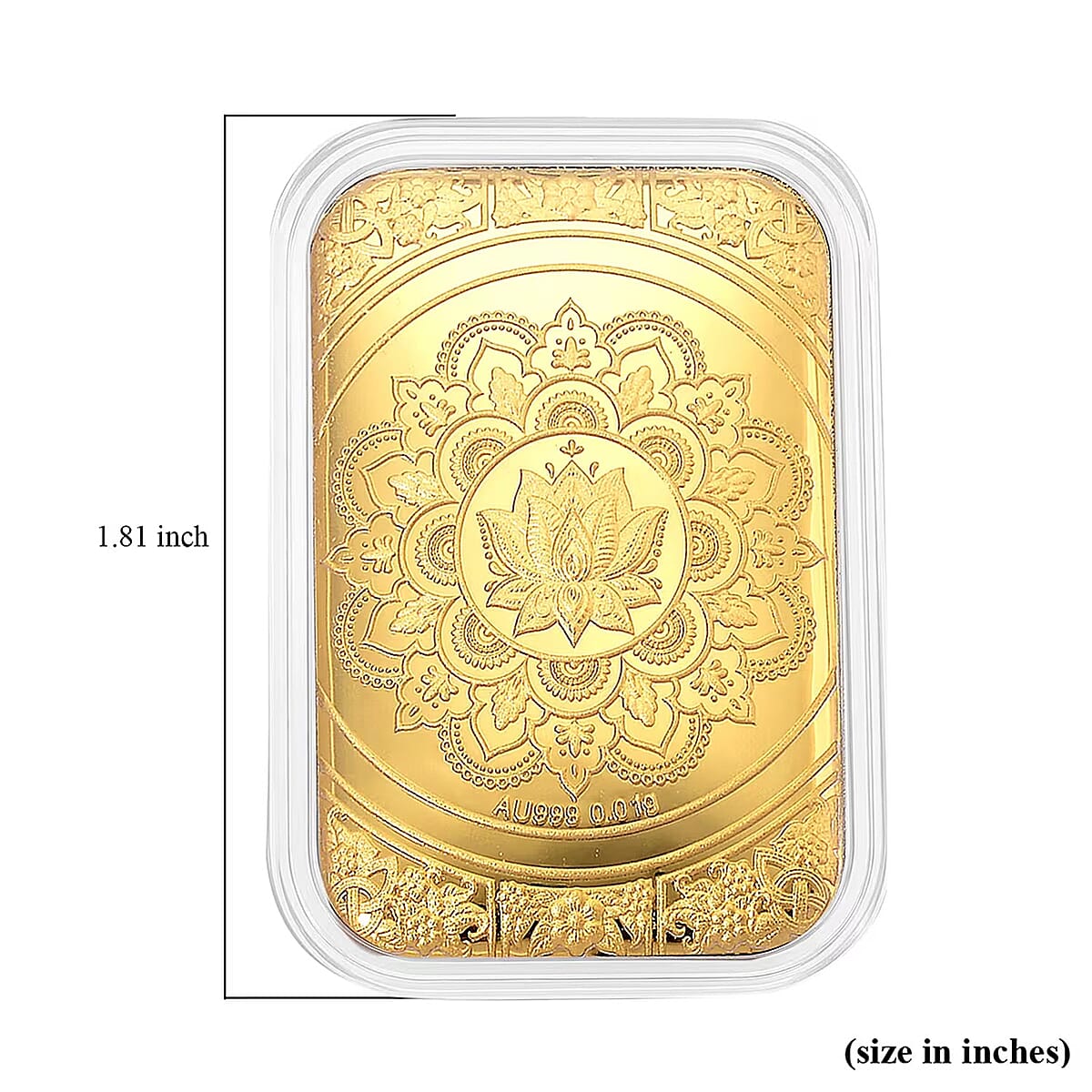 24K Yellow Gold Lotus Mandala Art Embossed Sheet 10mg (Del. in 10-12 Days) image number 5