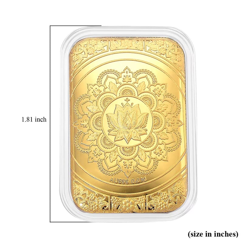 Lotus Mandala 24k Gold Embossed Sheet 10mg
