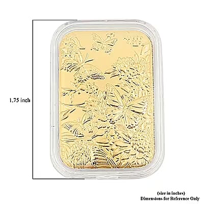 24K  Gold Butterfly Family with Rose Embossed Sheet 10mg