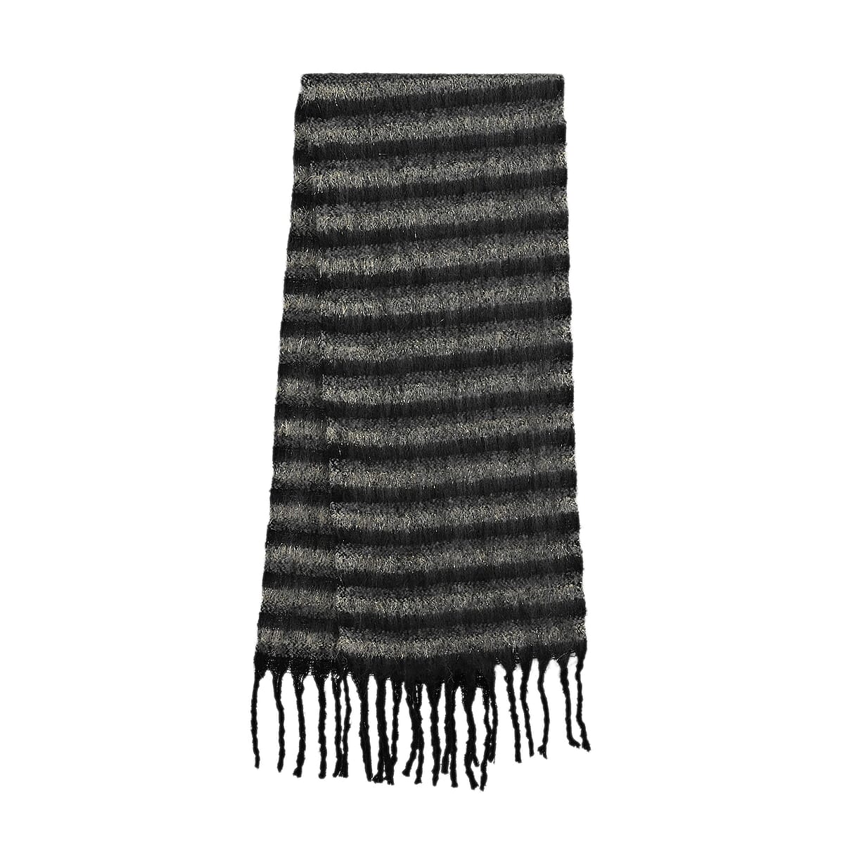 Tamsy Black Scarf with Crystal Embellishment (15.7"×82.67") image number 2