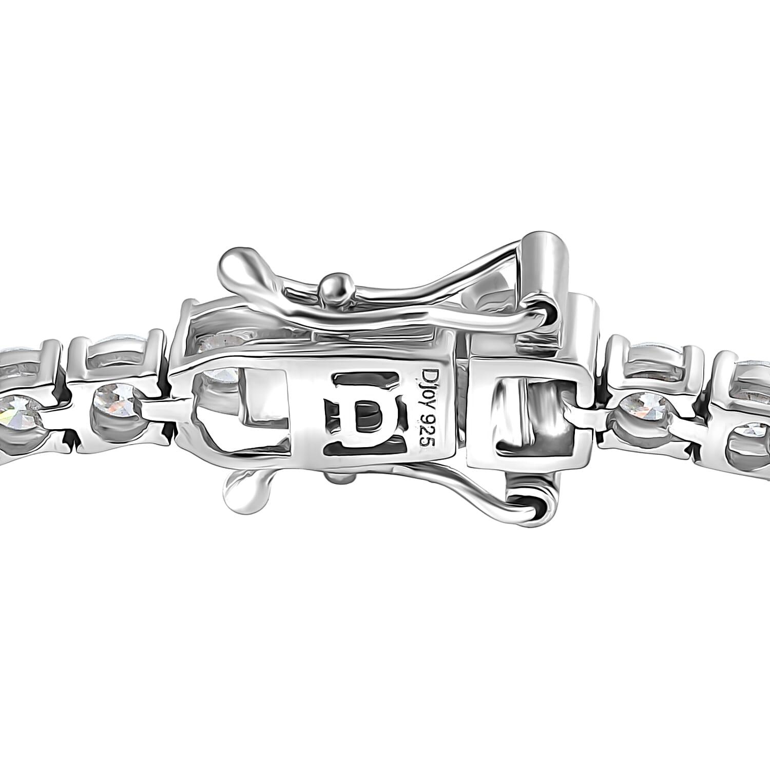 D'Joy Moissanite 5.40 ctw TRUST Bracelet in 14K YG and Rhodium Over Sterling Silver (7.25 In)