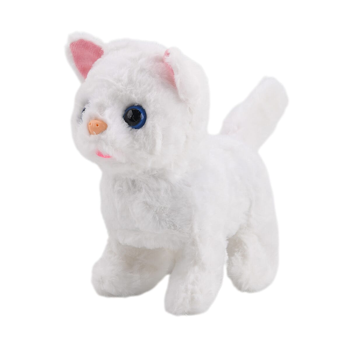 Livmore White Walking Plush Cat Toy (2xAA Battery Not Included) image number 0