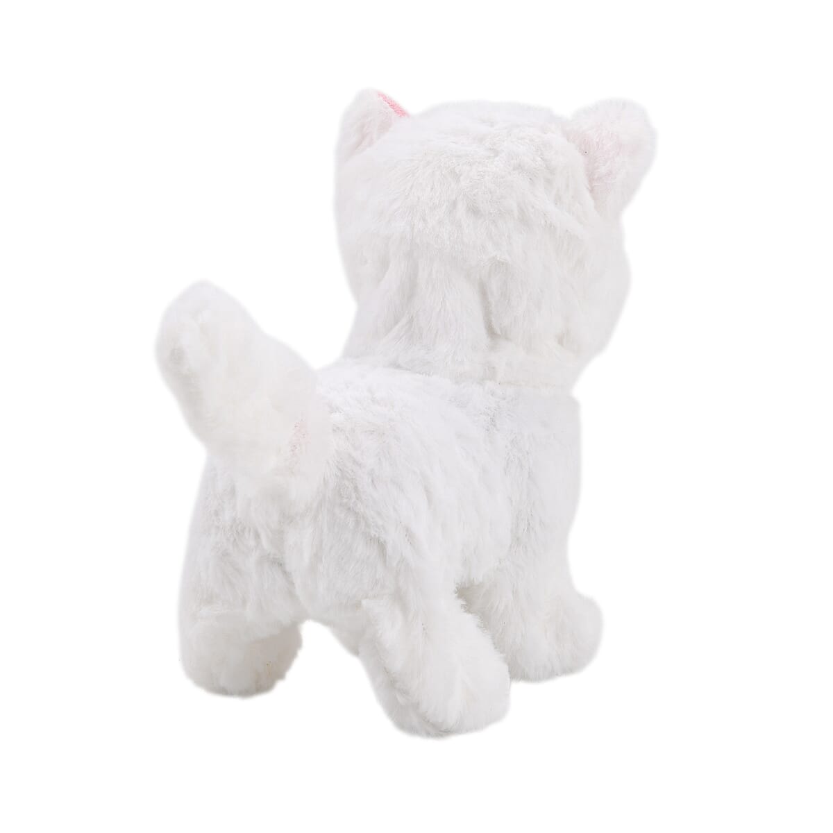 Livmore White Walking Plush Cat Toy (2xAA Battery Not Included) image number 3