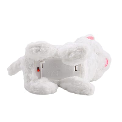 Livmore White Walking Plush Cat Toy (2xAA Battery Not Included)
