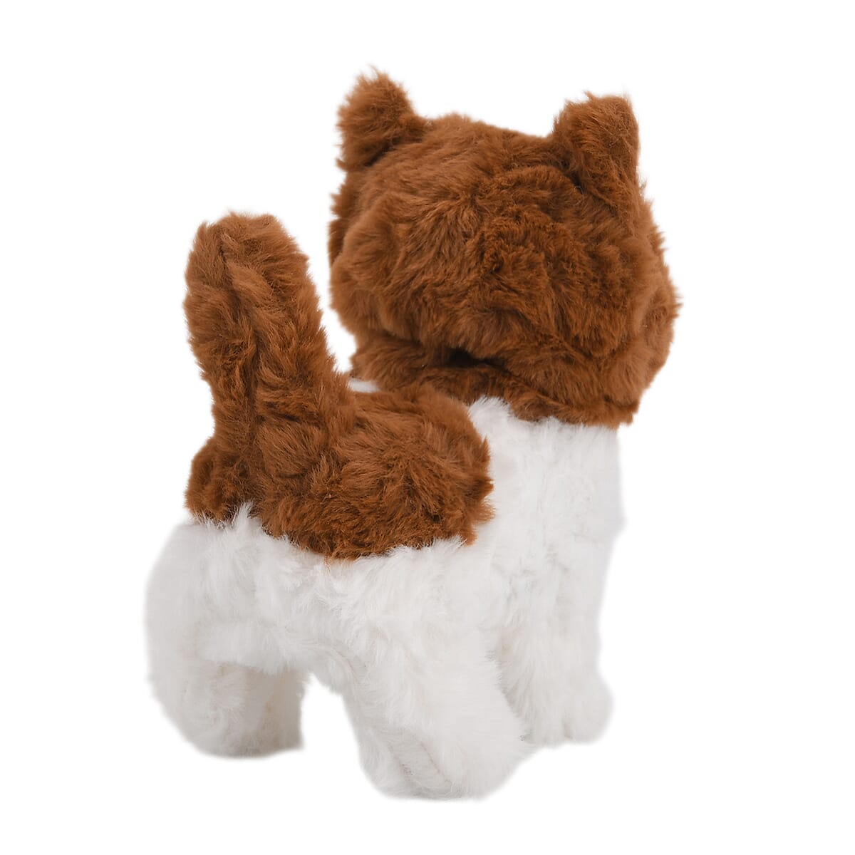 Livmore Brown and White Walking Plush Cat Toy (2xAA Battery Not Included) image number 3