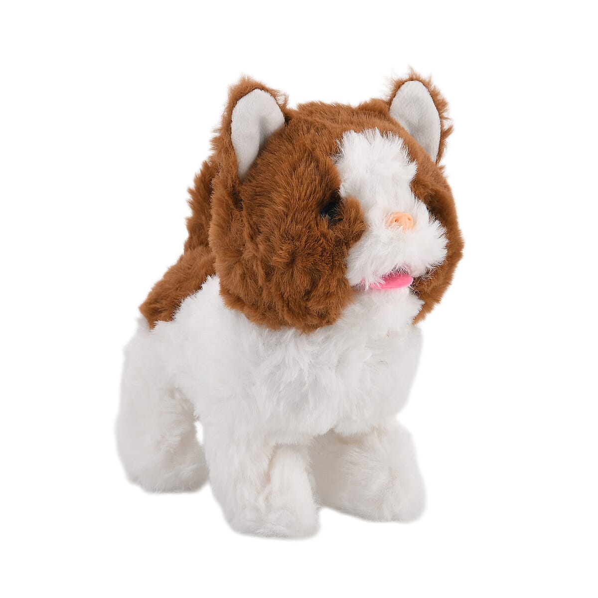 Livmore Brown and White Walking Plush Cat Toy (2xAA Battery Not Included) image number 4