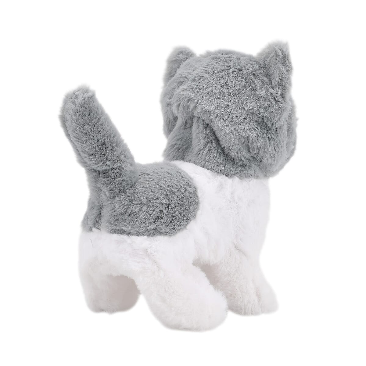 Livmore Gray and White Walking Plush Cat Toy (2xAA Battery Not Included) image number 3