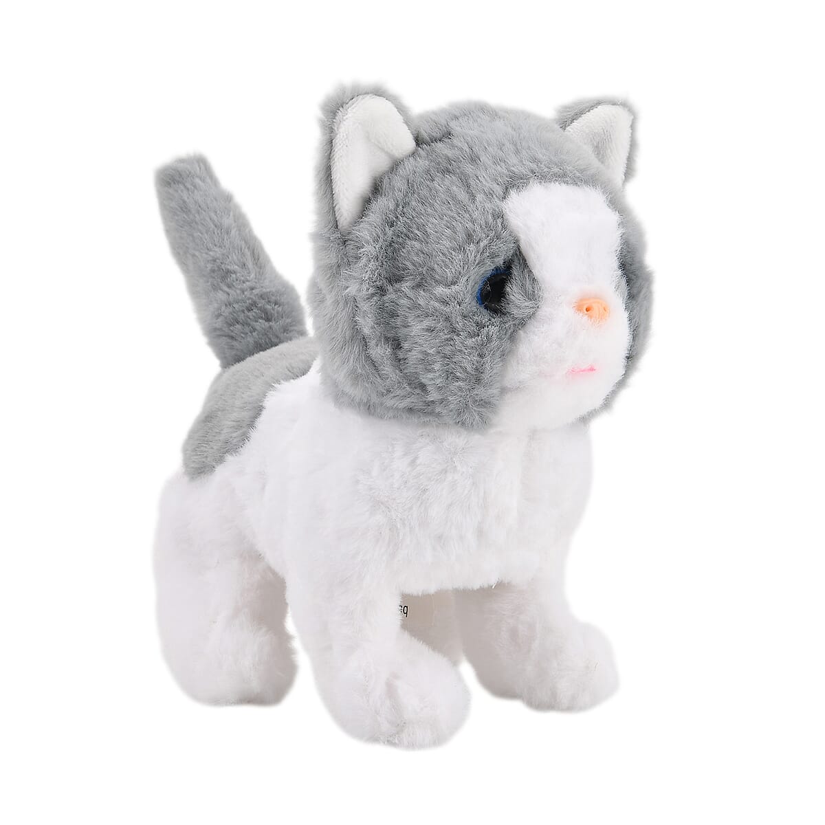 Livmore Gray and White Walking Plush Cat Toy (2xAA Battery Not Included) image number 4