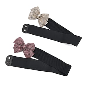 Tamsy Purple Extendable Belt with Resin Crystal