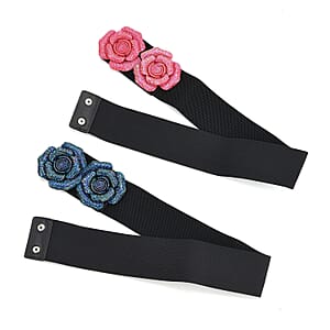 Tamsy Blue Extendable Belt with Resin Crystal