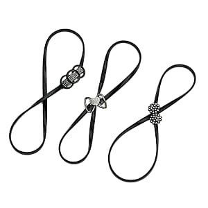 Tamsy Black Heart Set of 3 Belt