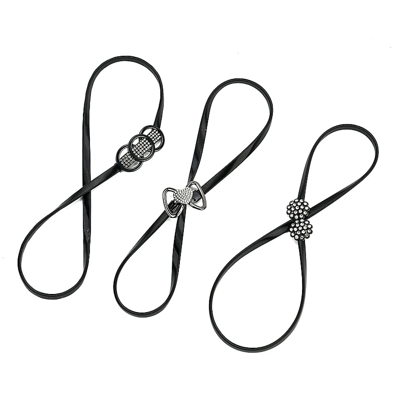 La Marey Black Heart Set of 3 Belt