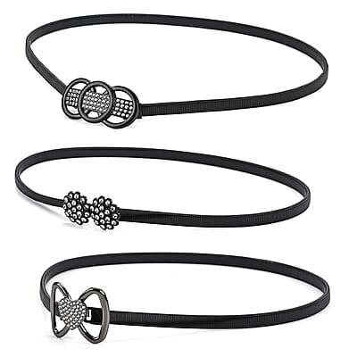 La Marey Black Heart Set of 3 Belt