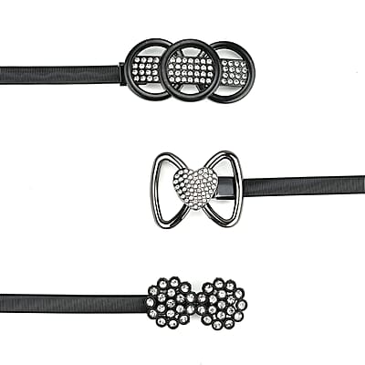La Marey Black Heart Set of 3 Belt