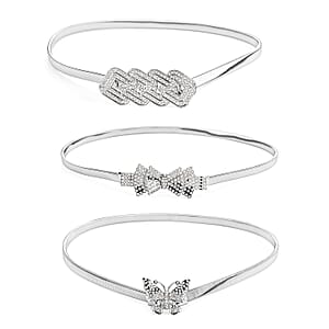 Tamsy Silver Heart Set of 3 Belt