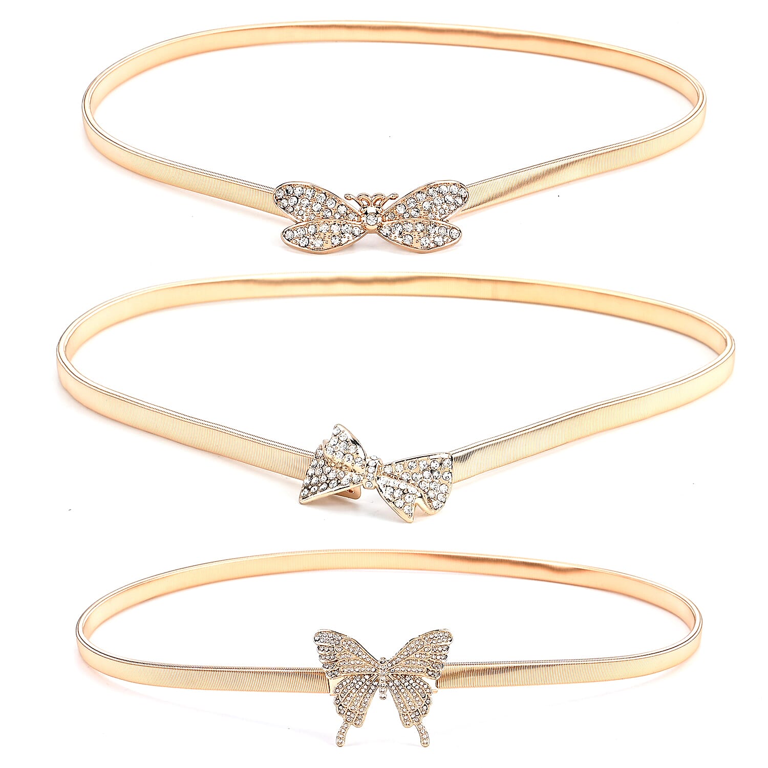La Marey Golden Heart Set of 3 Belt