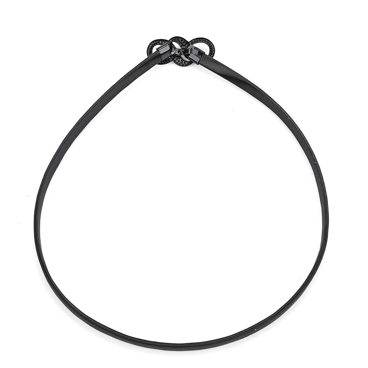 Tamsy Set of 2 Bow and Infinity Shape Charm Belt - Black image number 4