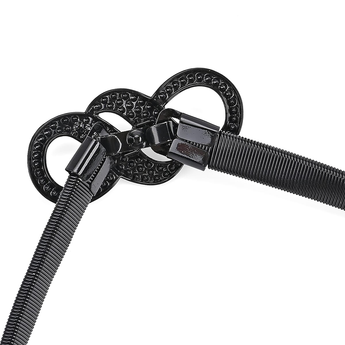 Tamsy Set of 2 Bow and Infinity Shape Charm Belt - Black image number 5