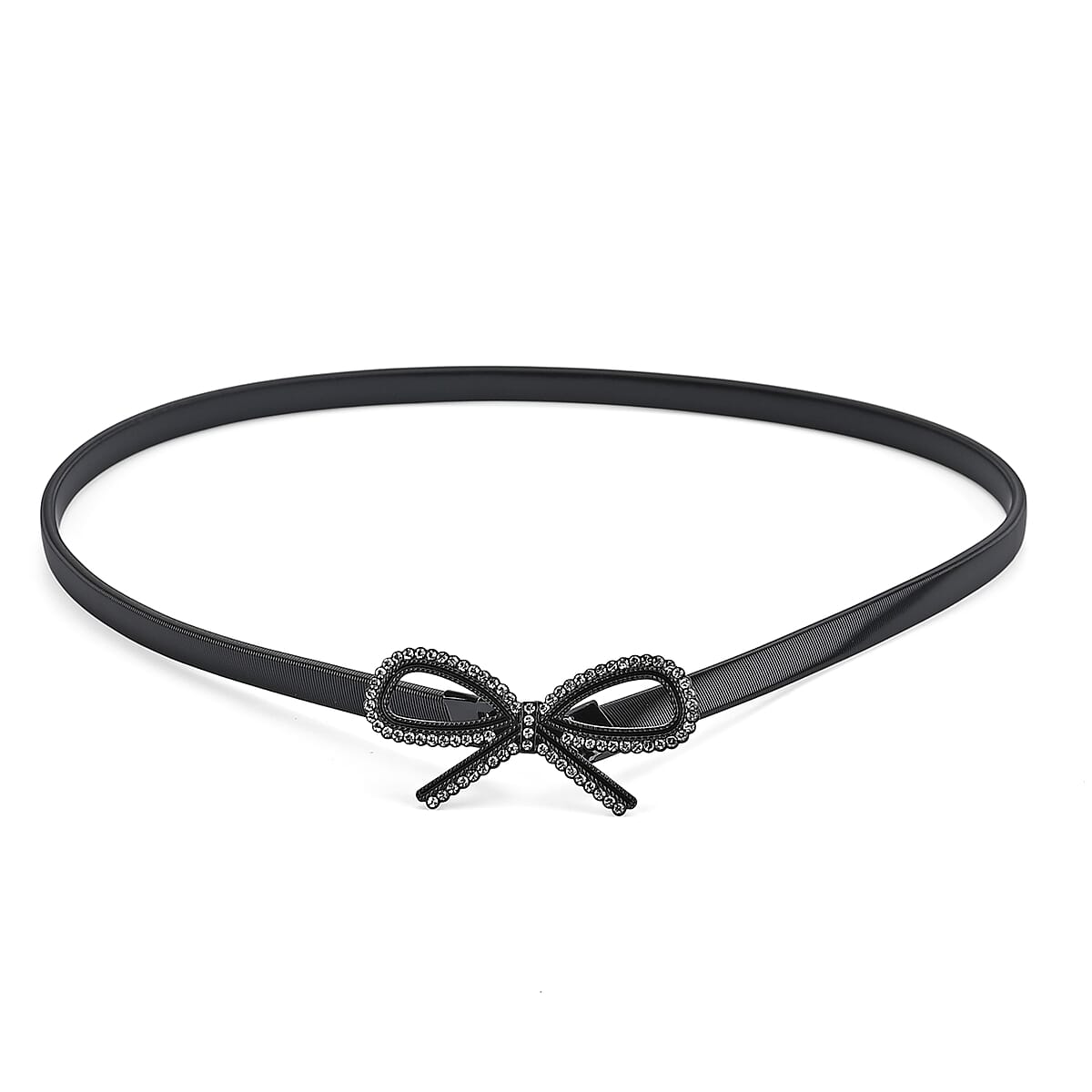 Tamsy Set of 2 Bow and Infinity Shape Charm Belt - Black image number 6