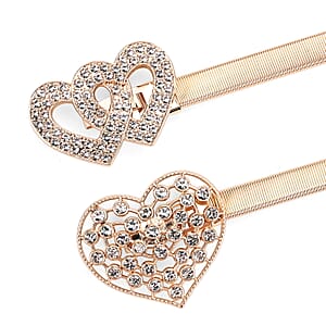 Tamsy Set of 2 Heart Shape Charm Belt - Gold