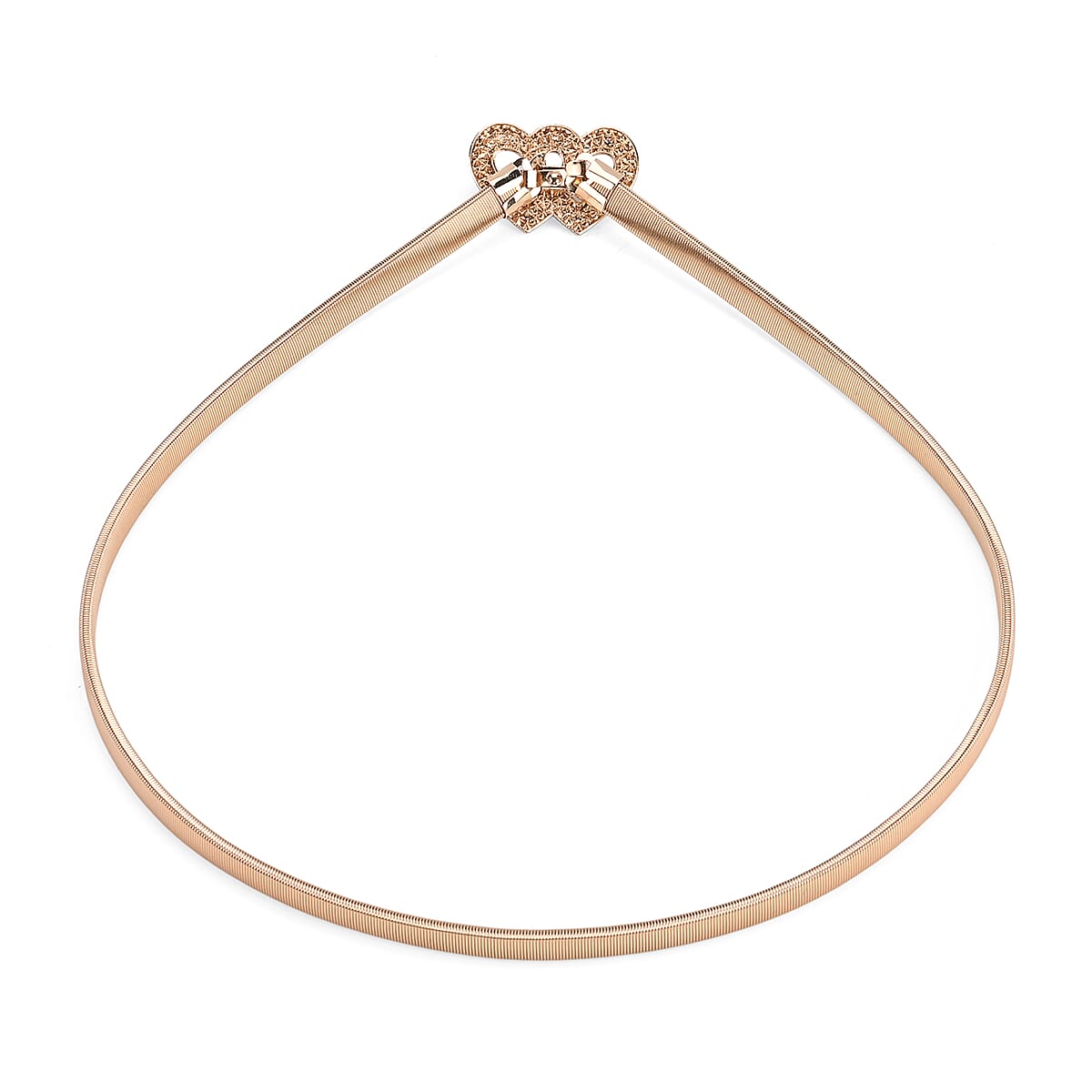 Tamsy Set of 2 Heart Shape Charm Belt - Gold image number 7