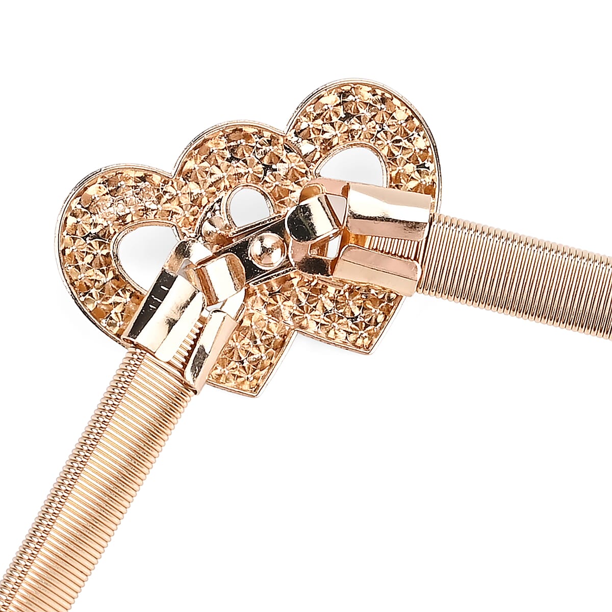 Tamsy Set of 2 Heart Shape Charm Belt - Gold image number 8