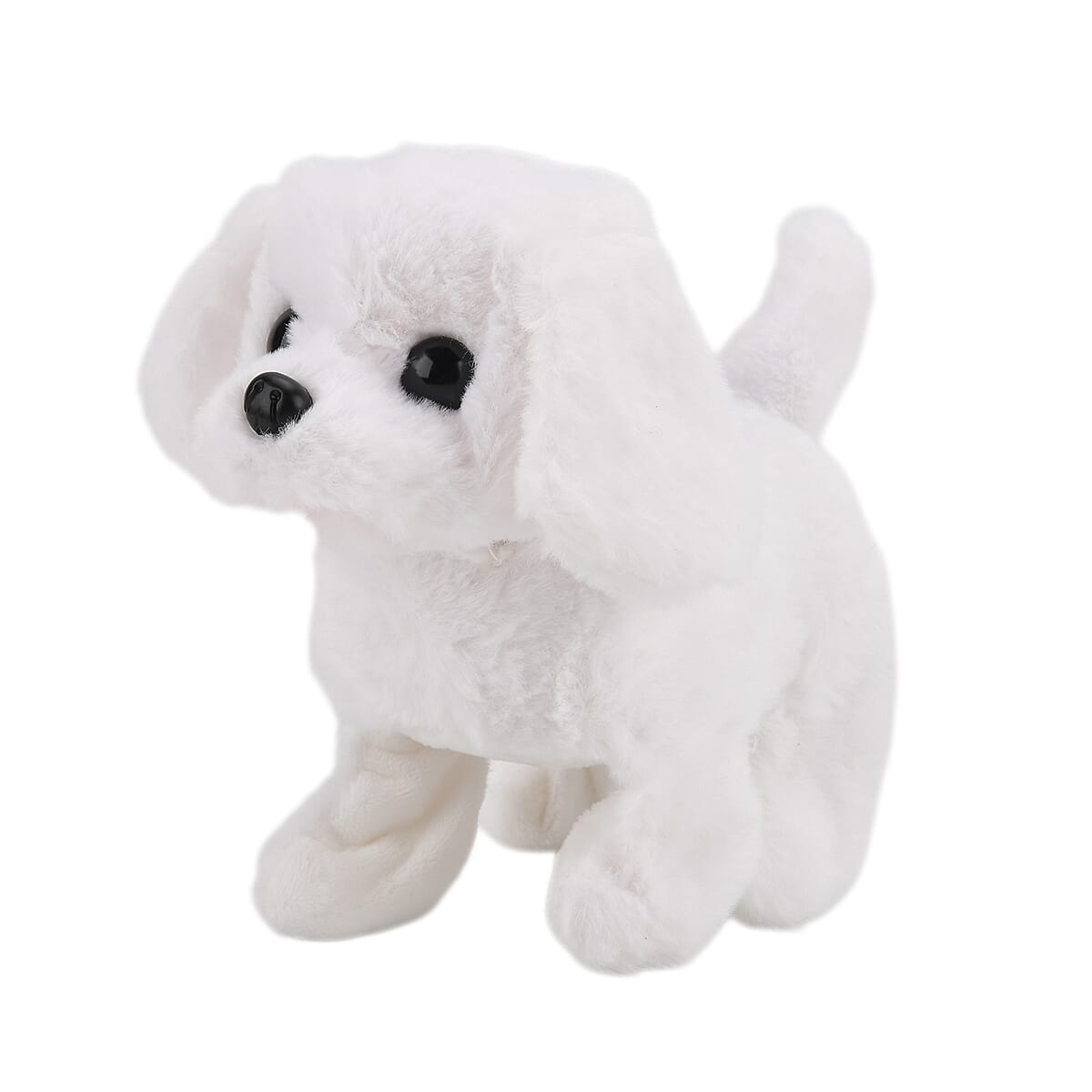 Livmore White Walking Plush Dog Toy (2xAA Battery Not Included) image number 0