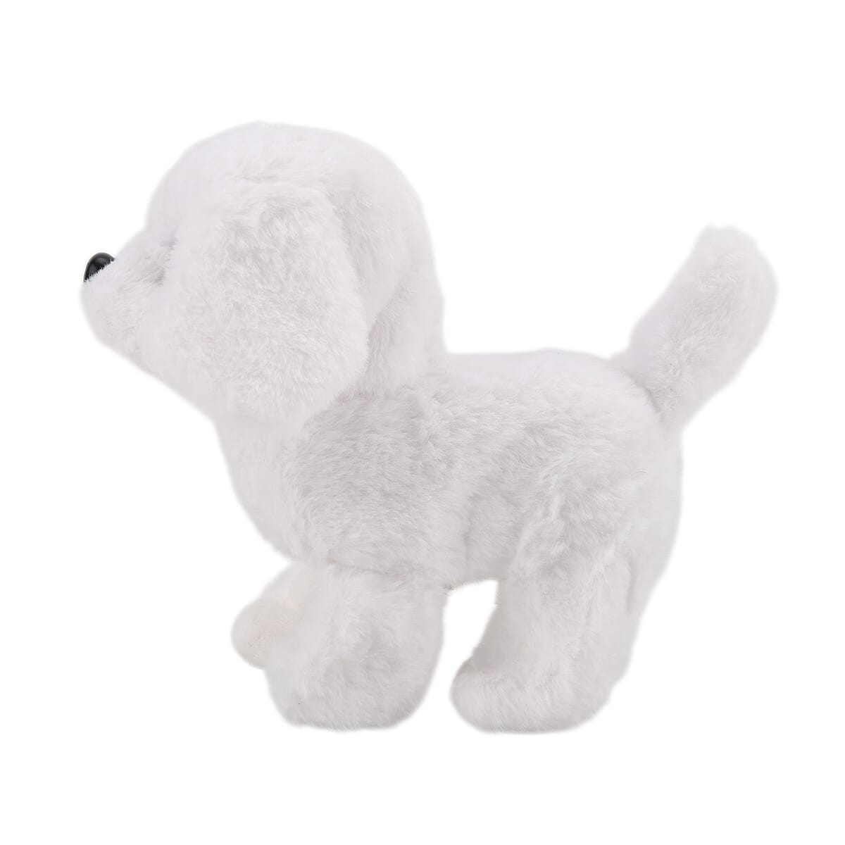 Livmore White Walking Plush Dog Toy (2xAA Battery Not Included) image number 2