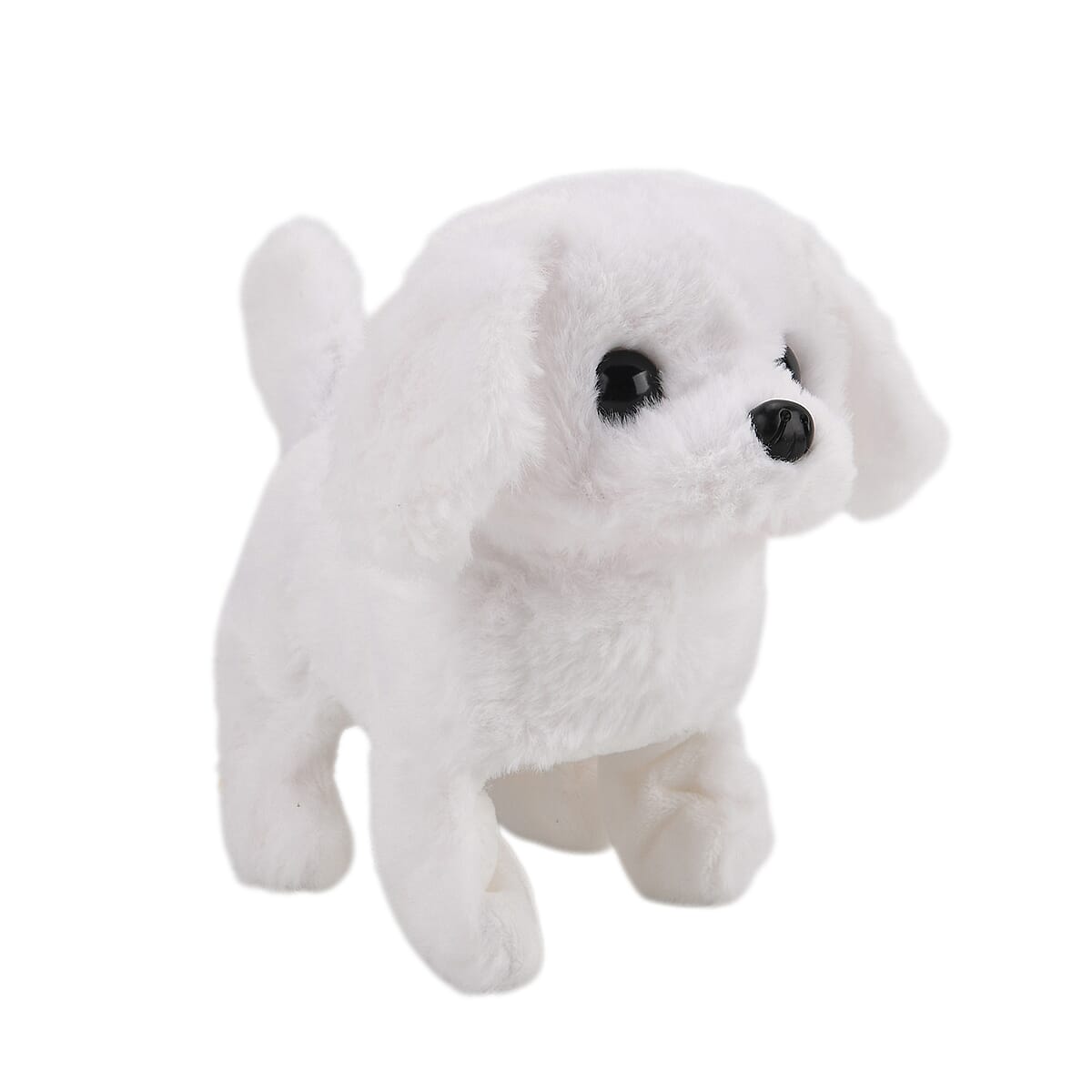 Livmore White Walking Plush Dog Toy (2xAA Battery Not Included) image number 4