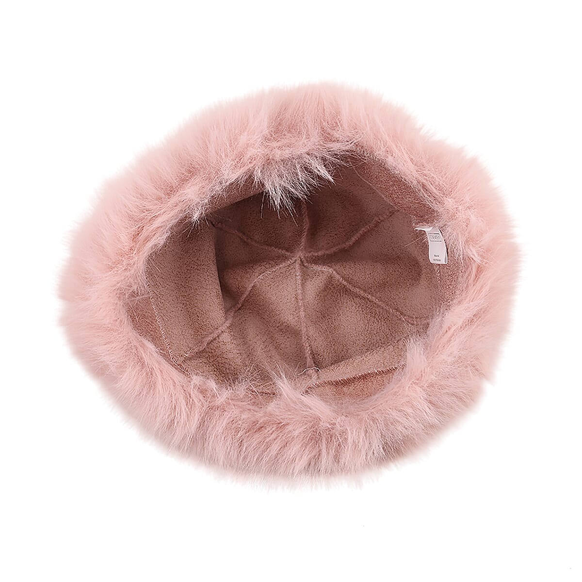 Doorbuster Tamsy Pink Solid Bucket Fur Hat Set with Bag image number 5