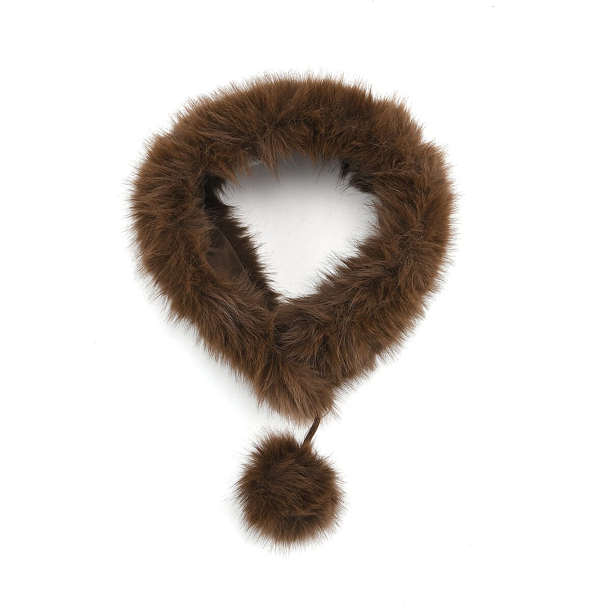 Tamsy Brown 3 Piece Set of Printed Round Hat, Scarf and Fur Bag  image number 6