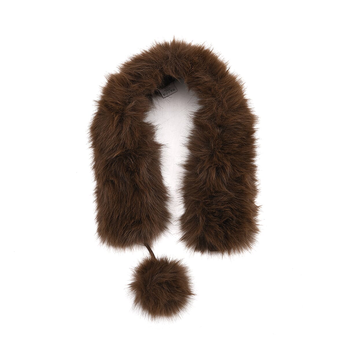 Tamsy Brown 3 Piece Set of Printed Round Hat, Scarf and Fur Bag  image number 8