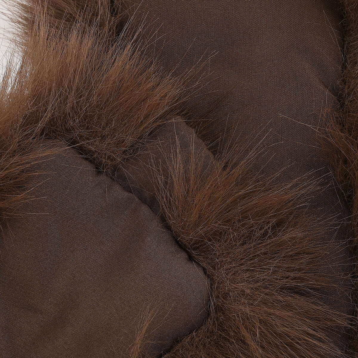 Tamsy Brown 3 Piece Set of Printed Round Hat, Scarf and Fur Bag  image number 9