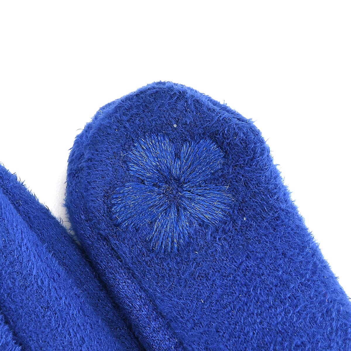 Tamsy Blue Faux Fur Gloves with Screen Touch Function image number 4