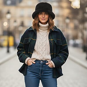 Tamsy Deep Maroon Faux Mint Hat (22.8-23.6)