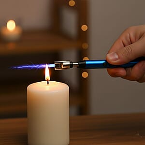 Livmore Rechargeable Flameless Stainless Steel Electric Lighter - Blue