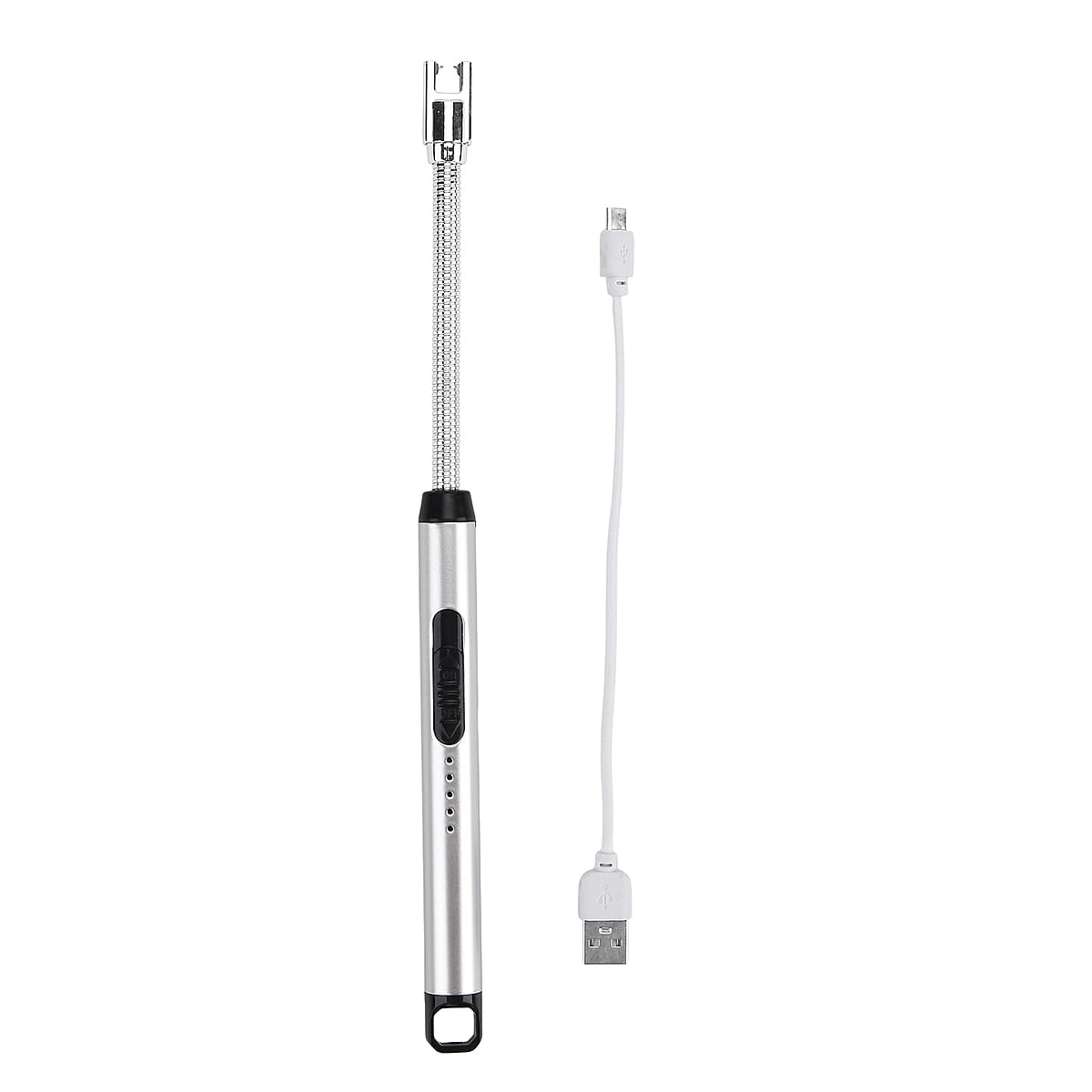 Livmore Rechargeable Flameless Stainless Steel Electric Lighter - Silver image number 4