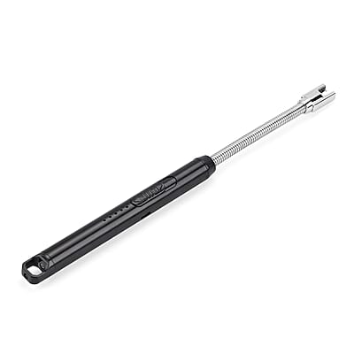 Livmore Rechargeable Flameless Stainless Steel Electric Lighter - Black